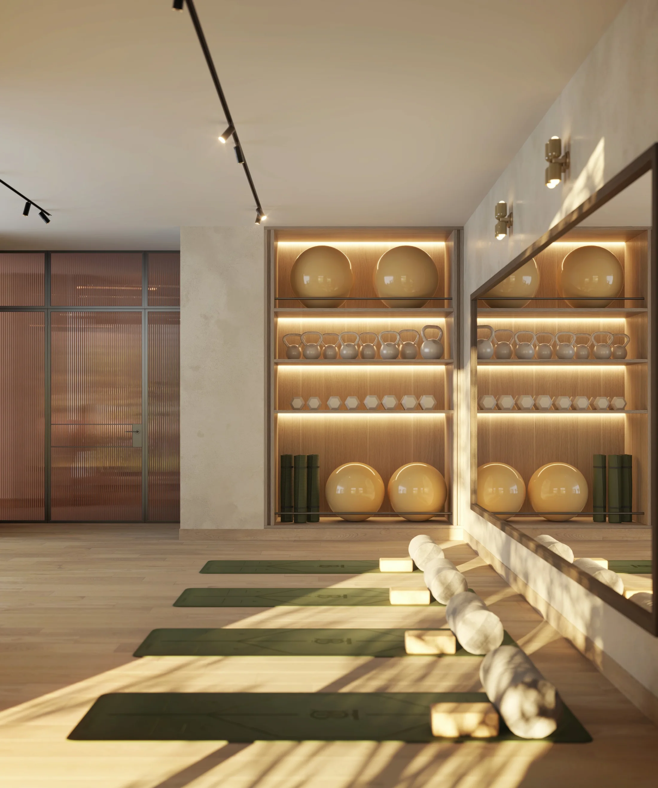 Architectural rendering of the planned yoga and wellness studio at The Canopies at Yas Point